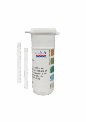 Mid-Level Chlorine Test Strip 0–200 ppm | 100 Strips — FLOW EST (Jordan)
